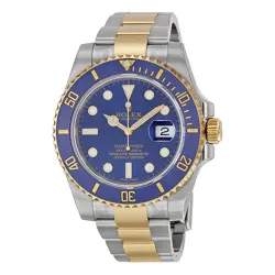 ROLEX SUBMARINER BLUE DIAL STAINLESS STEEL AND 18K YELLOW GOLD BRACELET