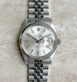 ROLEX DATEJUST OYSTER - REF 16014 - BOX - MEN'S WATCH - WHITE GOLD BEZEL