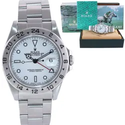 MINT ROLEX 16570 STEEL WHITE POLAR TRITIUM DIAL GMT 40MM WATCH BOX