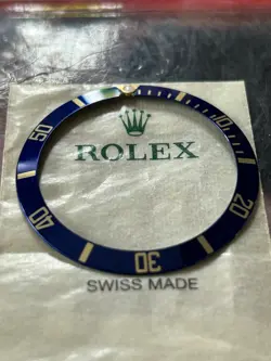 ROLEX  BAZEL 16613   SUBMARINER BLUE GOLD SCREEN PRINTING