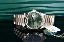 2025 ROLEX DAY-DATE 40MM 228235 PRESIDENTIAL ROSE GOLD OLIVE DIAL