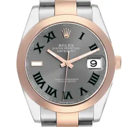 ROLEX DATEJUST 41 STEEL ROSE GOLD WIMBLEDON MENS WATCH 126301 BOX CARD