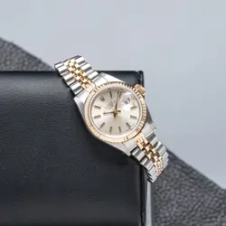 ROLEX DATEJUST CHAMPAGNE WOMEN'S WATCH - 69173 OYSTER PERPETUAL DATE DIAL 1985