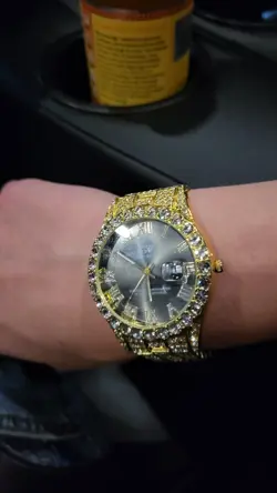 GOLD WATCH RHINESTONES