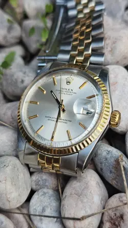 VINTAGE ROLEX DATEJUST 1601 TWO-TONE MEN'S AUTOMATIC WATCH 1968