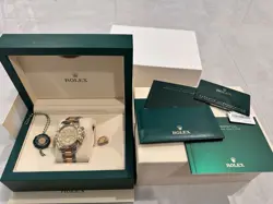 AUTH. 2021 ROLEX DAYTONA 116503 TWO TONE T48407 CHAMPAGNE DIAL OYSTER BAND BOX