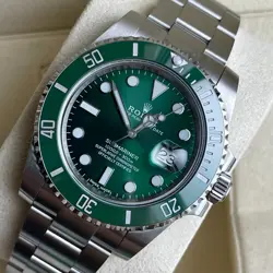 AUTHENTIC?ROLEX?WATCH?MEN'S WATCH DATEJUST 40 GREEN DIAL WHITE GOLD FLUTED BEZEL