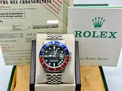 VINTAGE ROLEX 1675 GMT MASTER PEPSI BLUE RED BEZEL STEEL BOX PAPERS 1969