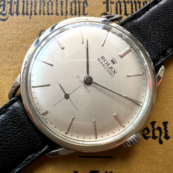 [VINTAGE] ROLEX MARCONI 1920'S SILVER DIAL  CASE 34MM WATCH LEATHER BELT S2