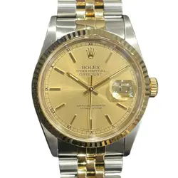 ROLEX DATEJUST T-SERIES 16233 CHAMPAGNE GOLD K18/SS #812