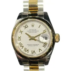 ROLEX DATEJUST 26 179163 WHITE K18SS #732