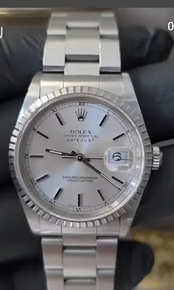 ROLEX DATEJUST 36MM SILVER DIAL OYSTER REF.16220 SERIE-F