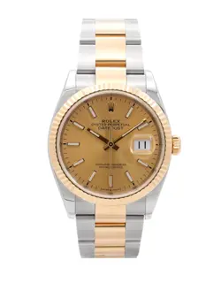 ROLEX DATEJUST 36 / CHAMPAGNE BATON DIAL  / 2020 / 126233