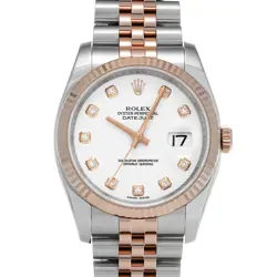 ROLEX DATEJUST 116231G WHITE/DIAMOND WATCH 681792
