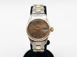 VINTAGE $10,000 ROLEX DATEJUST CHOCOLATE DIAL 14K YELLOW GOLD SS LADIES WATCH
