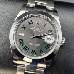 ROLEX DATEJUST 41MM 126300 SMOOTH BEZEL WIMBLEDON DIAL AUTOMATIC WATCH - 2018
