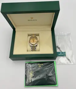 ROLEX OYSTER PERPETUAL DATEJUST MEN'S WATCH SILVER AND GOLD