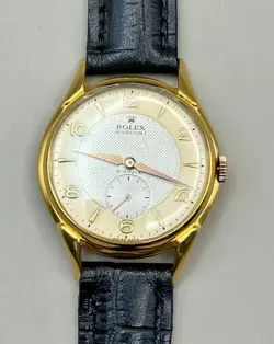 VTG ROLEX MARCONI 35,3MM  TEXTURED TWO TONE DIAL GOLD PLATED CASE FROM 1940