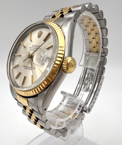 1986 2 Tone Rolex 16013 Cal.3035 Oyster Perpetual Date Just Wrist Watch W/ Box.