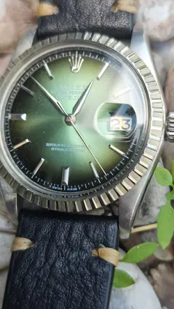 VINTAGE ROLEX DATEJUST 1603 OLIVE GREEN DIAL MEN'S AUTOMATIC WATCH 1974