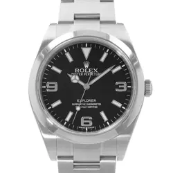 ROLEX EXPLORER 214270 39MM BLACK ARABIC STEEL OYSTER AUTOMATIC MENS WATCH 2013