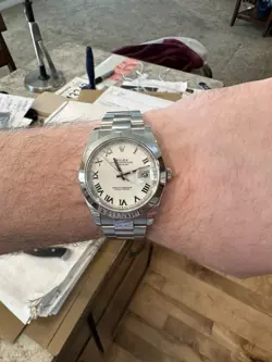 ROLEX DATEJUST 126300 SILVER OYSTER BRACELET WITH SILVER BEZEL 842047181430