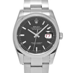ROLEX DATEJUST 116200 BLACK WATCH 683716