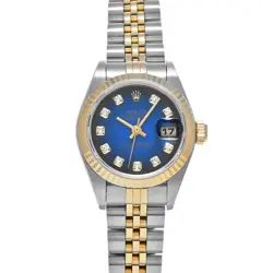 ROLEX DATEJUST 69173G BLUE GRADIENT/DIAMOND WATCH 684366