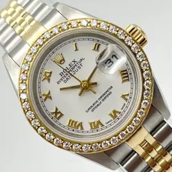ROLEX DATEJUST 79173 LADIES 26MM TWO-TONE JUBILEE 18K GOLD SS DIAMOND BEZEL