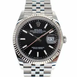 ROLEX DATEJUST 36 126234 BLACK CASE SIZE 36.0MM MEN'S USED WATCH #811912