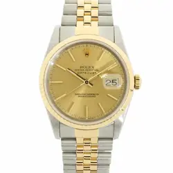 ROLEX DATEJUST 16233 GOLD CASE SIZE 36MM MEN'S USED WATCH #8515112