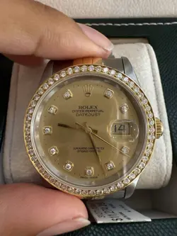 AUTHENTIC ROLEX DATEJUST TWO-TONE JUBILEE GOLD WITH DIAMONDS