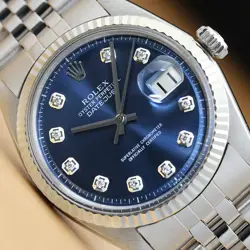 AUTHENTIC ROLEX MENS DATEJUST ROLEX 18K WHITE GOLD BEZEL WATCH & ROLEX BAND
