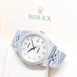 ROLEX 36MM SILVER JUBILEE DIAMONDS 16234 (T SERIES)
