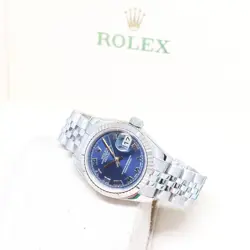 ROLEX 26MM BLUE ROMAN DATEJUST REF: 179174 (V)