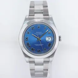 MINT Rolex DateJust II 116300 Blue Roman Dial Steel 41mm Watch Box