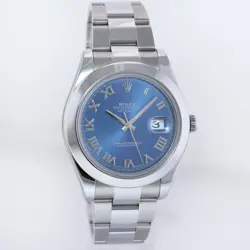 MINT Rolex DateJust II 116300 Blue Roman Dial Steel 41mm Watch Box