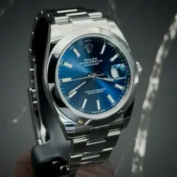 2021 ROLEX DATEJUST 126300 BLUE STICK DIAL SMOOTH BEZEL OYSTER BRACELET WARRANTY