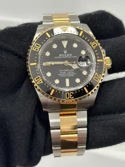 ROLEX SEA-DWELLER 126603 BLACK CERAMIC 18K YELLOW GOLD STAINLESS BOX PAPER 43MM