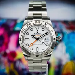 2024 ROLEX EXPLORER II GMT POLAR DIAL 42MM STAINLESS STEEL BOX & PAPERS 226570