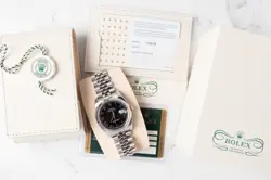 ROLEX DATEJUST 116234 BLACK ROMAN DIAL - CPO SET AND WARRANTY CARD