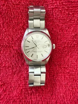 ROLEX DATE 1500 SILVER OYSTER BRACELET WITH SILVER BEZEL VINTAGE 1972