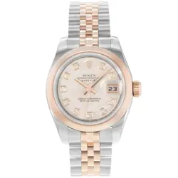 ROLEX DATEJUST 26 179161 FACTORY DIAMOND METEORITE STEEL GOLD LADIES WATCH 2008
