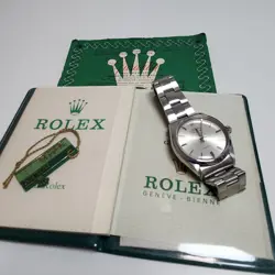 W/PAPERS 1974 ROLEX AIR KING PRECISION 34 MM STEEL AUTOMATIC WATCH 5500