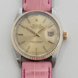 MENS ROLEX OYSTER REF 16013 DATEJUST 36MM 18K SS 1980S SWISS AUTOMATIC RA488