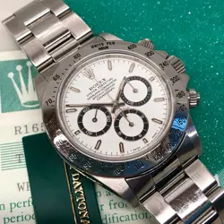 Rolex Daytona 16520 White Steel Automatic Chronograph Wristwatch Box Papers