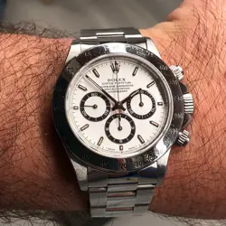 Rolex Daytona 16520 White Steel Automatic Chronograph Wristwatch Box Papers