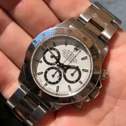 Rolex Daytona 16520 White Steel Automatic Chronograph Wristwatch Box Papers