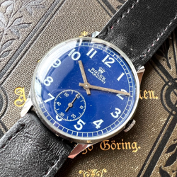 [VINTAGE] ROLEX MARCONI 1920'S BLUE DIAL CASE 35MM WATCH LEATHER BELT S5