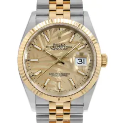 ROLEX DATEJUST 36 126233 GOLDEN PALM MOTIF 5 ROW JUBILEE BRACELET RANDOM NUM...